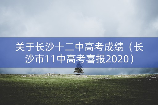 关于长沙十二中高考成绩（长沙市11中高考喜报2020）