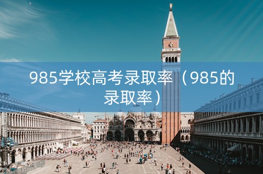 985学校高考录取率（985的录取率）