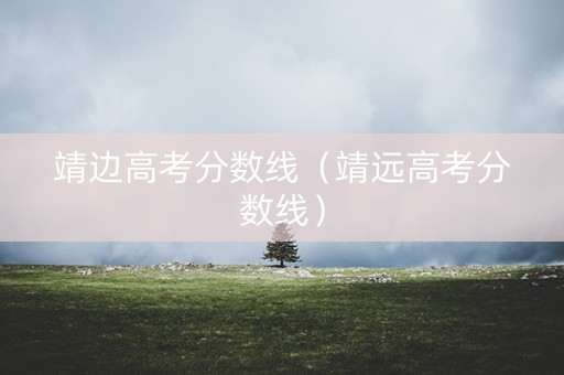 靖边高考分数线（靖远高考分数线）