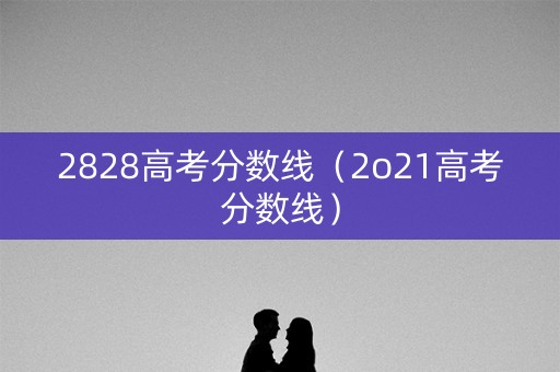 2828高考分数线（2o21高考分数线）