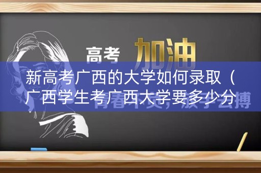 新高考广西的大学如何录取（广西学生考广西大学要多少分）