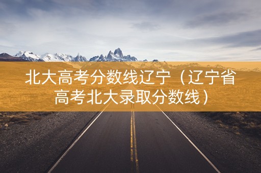 北大高考分数线辽宁（辽宁省高考北大录取分数线）