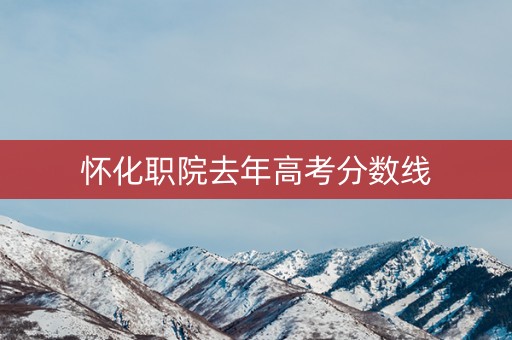怀化职院去年高考分数线