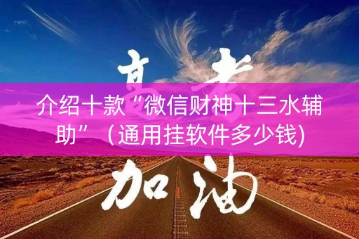 介绍十款“微信财神十三水辅助”（通用挂软件多少钱)