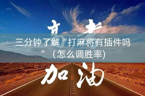 三分钟了解“打麻将有插件吗”（怎么调胜率)