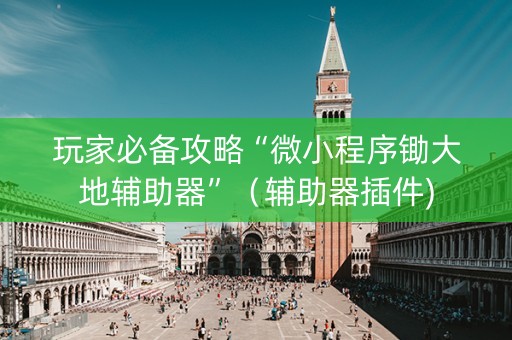 玩家必备攻略“微小程序锄大地辅助器”（辅助器插件)