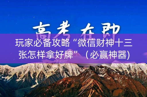 玩家必备攻略“微信财神十三张怎样拿好牌”（必赢神器)