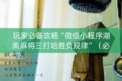 玩家必备攻略“微信小程序湖南麻将三打哈胜负规律”（必赢神器辅助器)