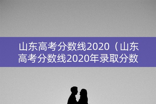 山东高考分数线2020（山东高考分数线2020年录取分数线）