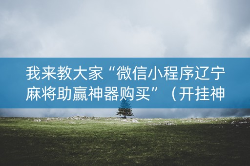 我来教大家“微信小程序辽宁麻将助赢神器购买”（开挂神器下载)