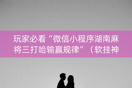 玩家必看“微信小程序湖南麻将三打哈输赢规律”（软挂神器)