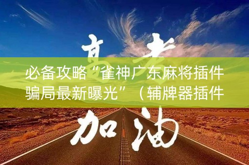 必备攻略“雀神广东麻将插件骗局最新曝光”（辅牌器插件购买)