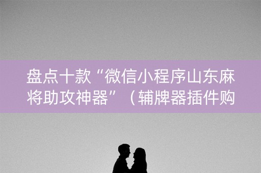 盘点十款“微信小程序山东麻将助攻神器”（辅牌器插件购买)