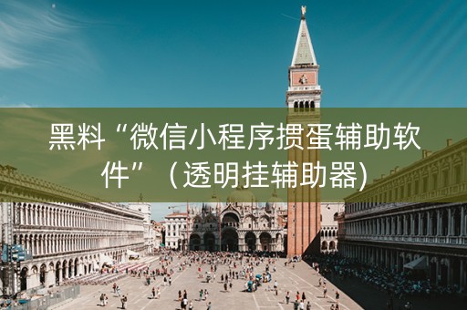 黑料“微信小程序掼蛋辅助软件”（透明挂辅助器)