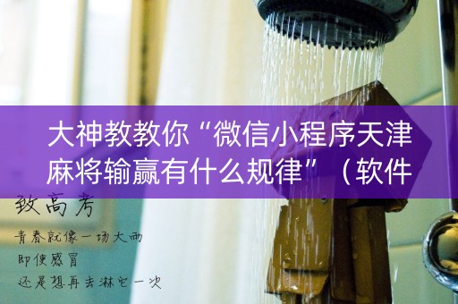 大神教教你“微信小程序天津麻将输赢有什么规律”（软件出售)