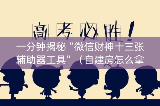 一分钟揭秘“微信财神十三张辅助器工具”（自建房怎么拿好牌)