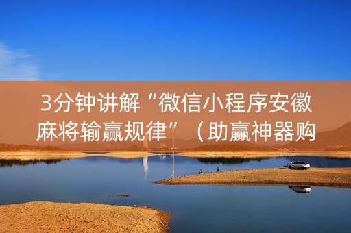 3分钟讲解“微信小程序安徽麻将输赢规律”（助赢神器购买)