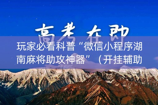 玩家必看科普“微信小程序湖南麻将助攻神器”（开挂辅助插件)