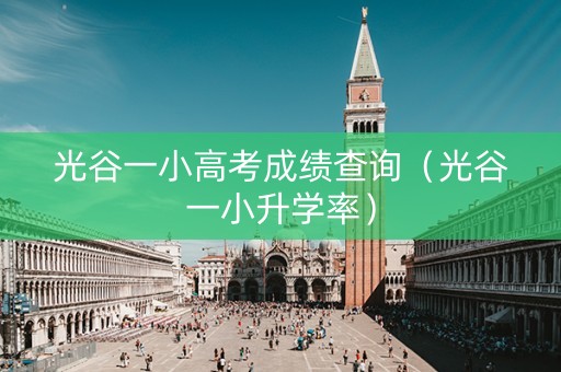 光谷一小高考成绩查询（光谷一小升学率）