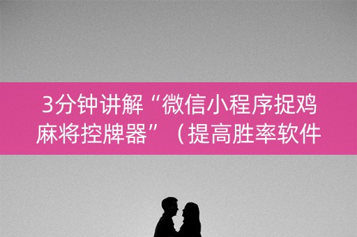 3分钟讲解“微信小程序捉鸡麻将控牌器”（提高胜率软件)