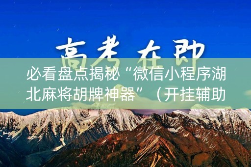必看盘点揭秘“微信小程序湖北麻将胡牌神器”（开挂辅助脚本)