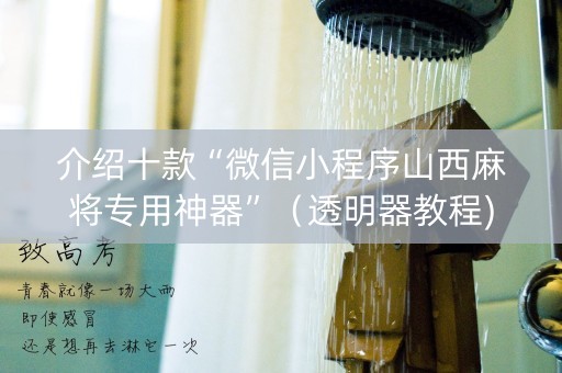 介绍十款“微信小程序山西麻将专用神器”（透明器教程)