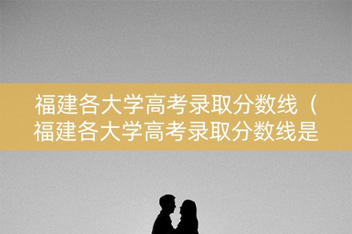 福建各大学高考录取分数线（福建各大学高考录取分数线是多少）