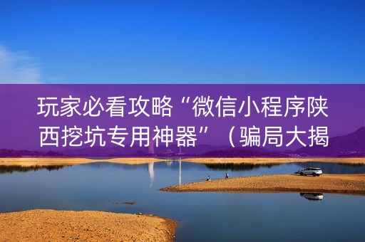玩家必看攻略“微信小程序陕西挖坑专用神器”（骗局大揭秘)