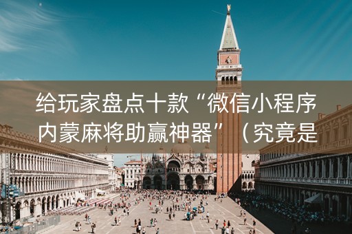 给玩家盘点十款“微信小程序内蒙麻将助赢神器”（究竟是不是有挂)