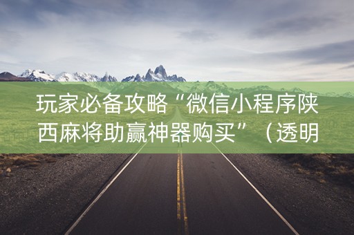 玩家必备攻略“微信小程序陕西麻将助赢神器购买”（透明器教程)