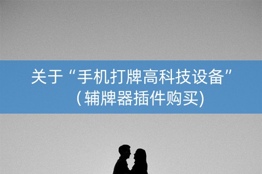 关于“手机打牌高科技设备”（辅牌器插件购买)