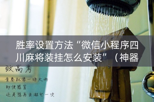 胜率设置方法“微信小程序四川麻将装挂怎么安装”（神器通用版)