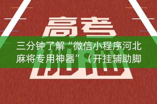 三分钟了解“微信小程序河北麻将专用神器”（开挂辅助脚本)