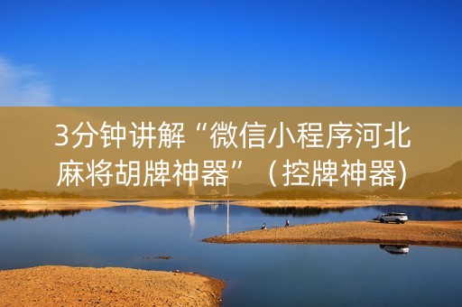 3分钟讲解“微信小程序河北麻将胡牌神器”（控牌神器)