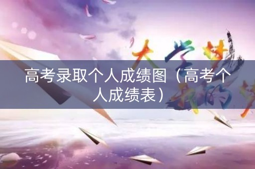高考录取个人成绩图（高考个人成绩表）