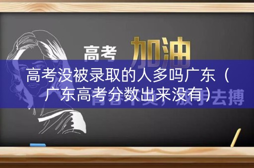 高考没被录取的人多吗广东（广东高考分数出来没有）