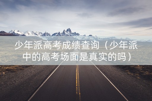 少年派高考成绩查询（少年派中的高考场面是真实的吗）