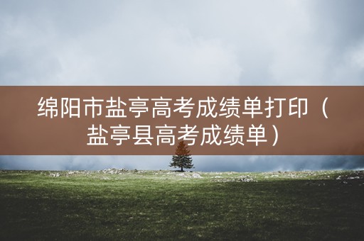 绵阳市盐亭高考成绩单打印（盐亭县高考成绩单）