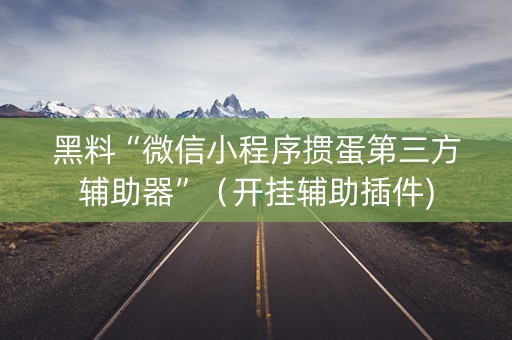 黑料“微信小程序掼蛋第三方辅助器”（开挂辅助插件)
