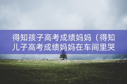 得知孩子高考成绩妈妈（得知儿子高考成绩妈妈在车间里哭了）