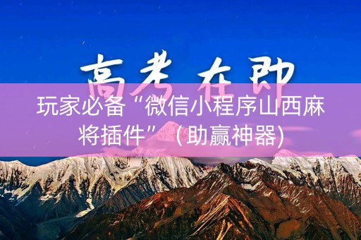 玩家必备“微信小程序山西麻将插件”（助赢神器)