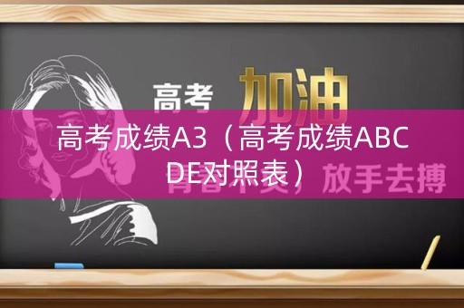 高考成绩A3（高考成绩ABCDE对照表）