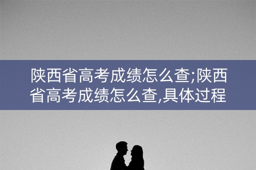 陕西省高考成绩怎么查;陕西省高考成绩怎么查,具体过程 陕西省高考成绩怎么查;陕西省高考成绩怎么查,具体过程