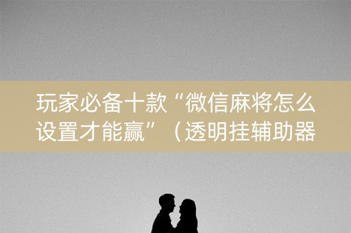 玩家必备十款“微信麻将怎么设置才能赢”（透明挂辅助器)