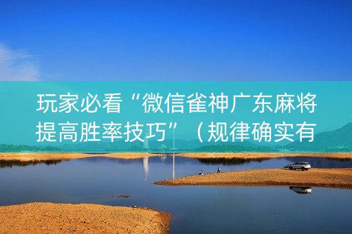 玩家必看“微信雀神广东麻将提高胜率技巧”（规律确实有挂)