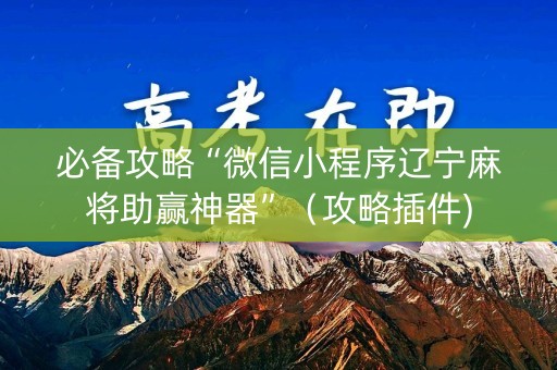必备攻略“微信小程序辽宁麻将助赢神器”（攻略插件)