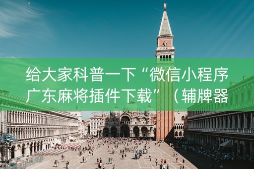 给大家科普一下“微信小程序广东麻将插件下载”（辅牌器插件购买)