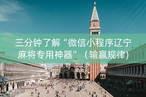 三分钟了解“微信小程序辽宁麻将专用神器”（输赢规律)