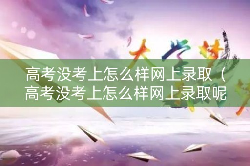高考没考上怎么样网上录取（高考没考上怎么样网上录取呢）
