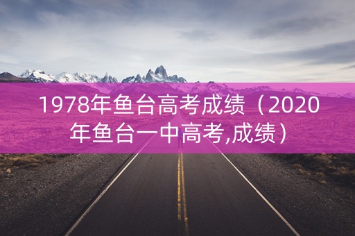 1978年鱼台高考成绩（2020年鱼台一中高考,成绩）